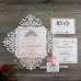 Fancy Cheap Laser Cut White Wedding Invitations Sleeves